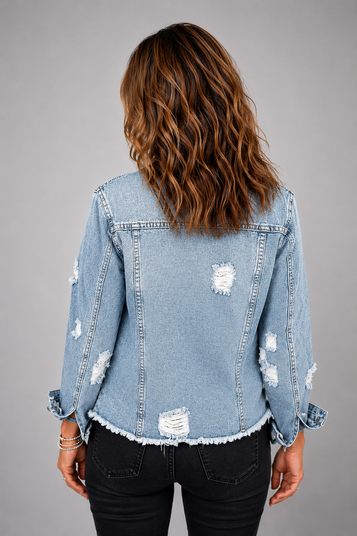 Jessica - Distressed Denim Jacket
