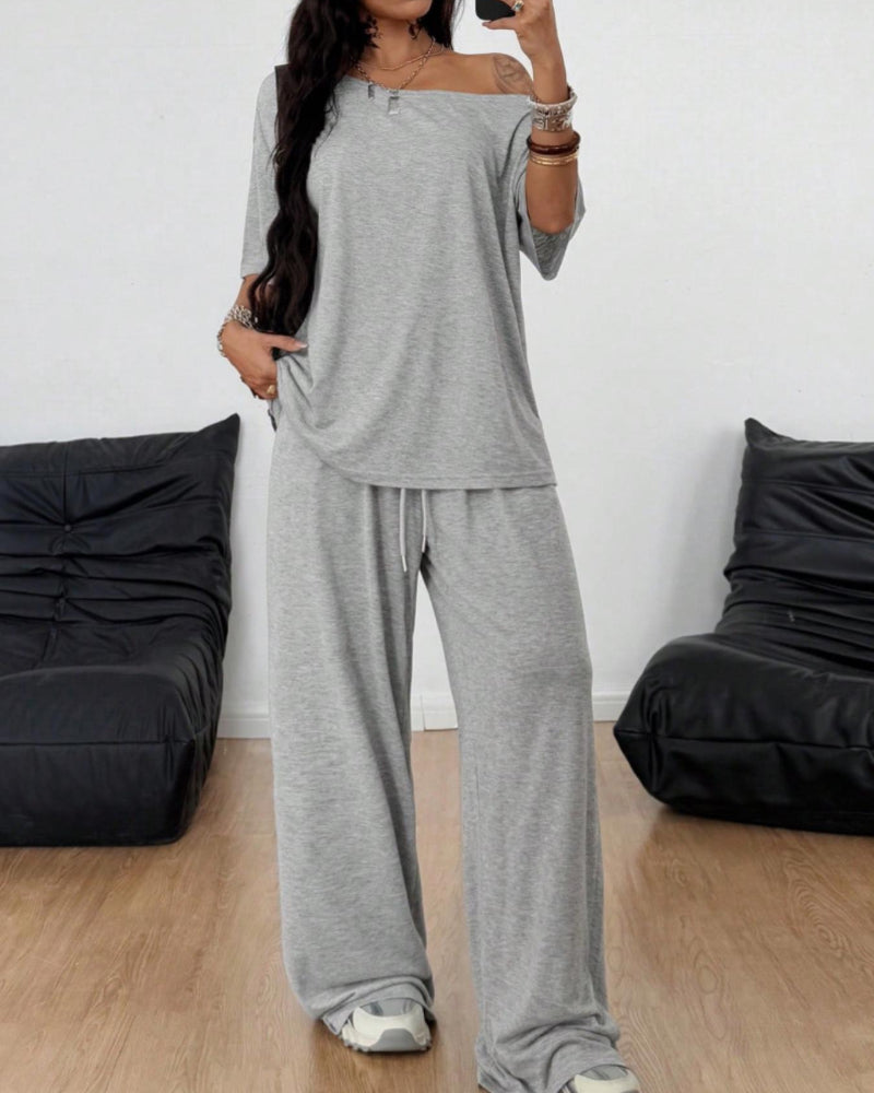 Mabel - Set Composed of Blouse and Flared Pants