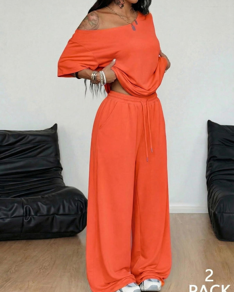 Mabel - Set Composed of Blouse and Flared Pants