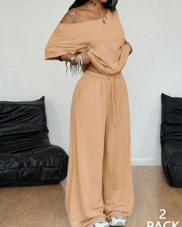 Mabel - Set Composed of Blouse and Flared Pants