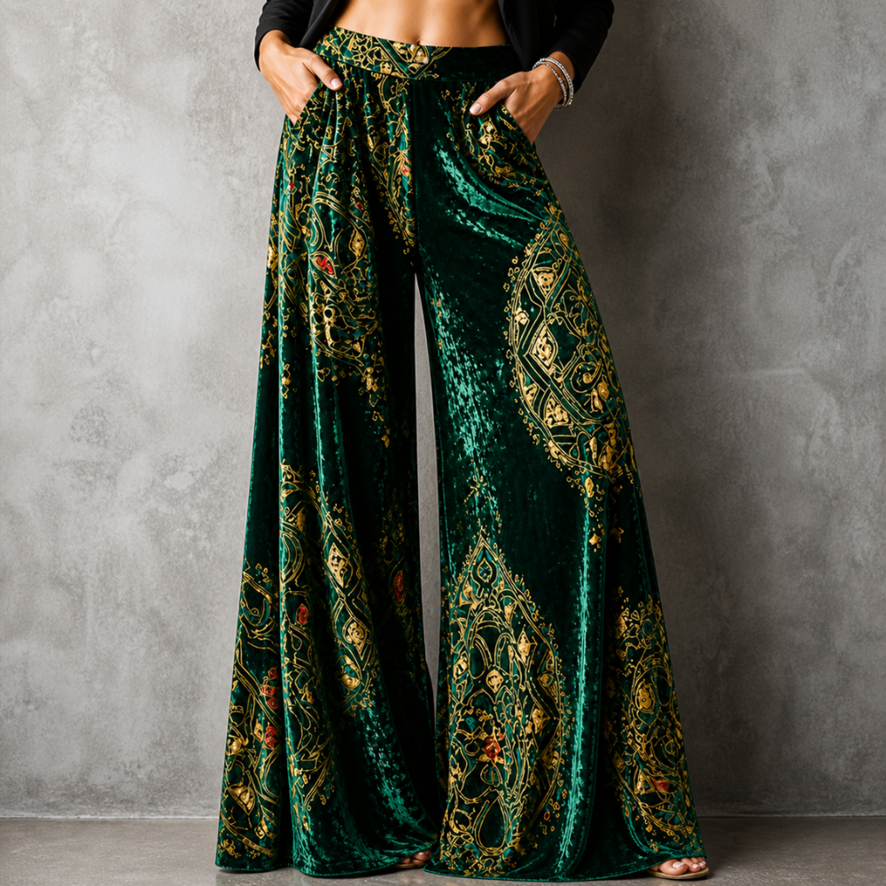 Maude™ - Coastal Boho Wide-Leg Pants