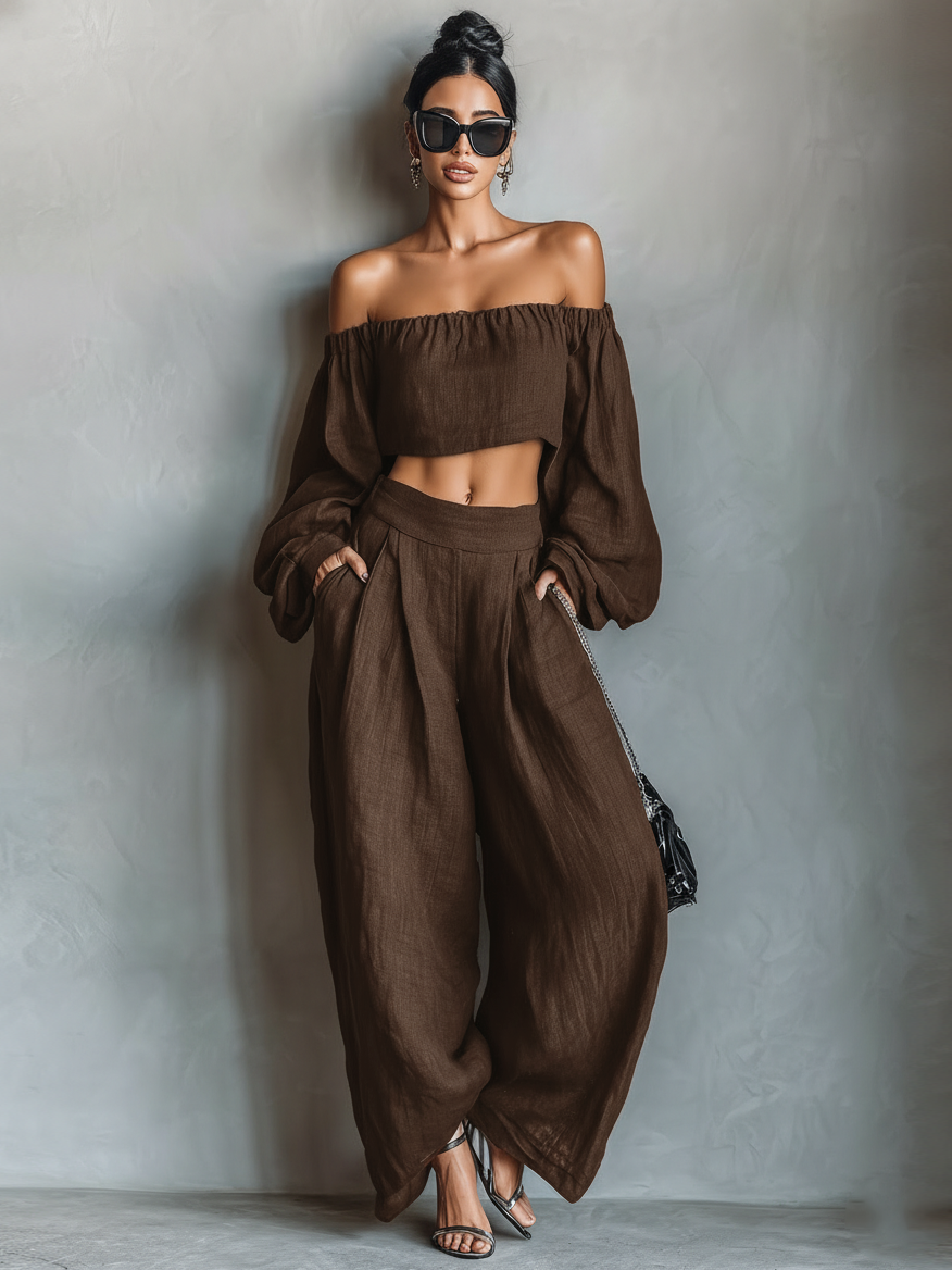 Abigail™ | Linen Strapless Set