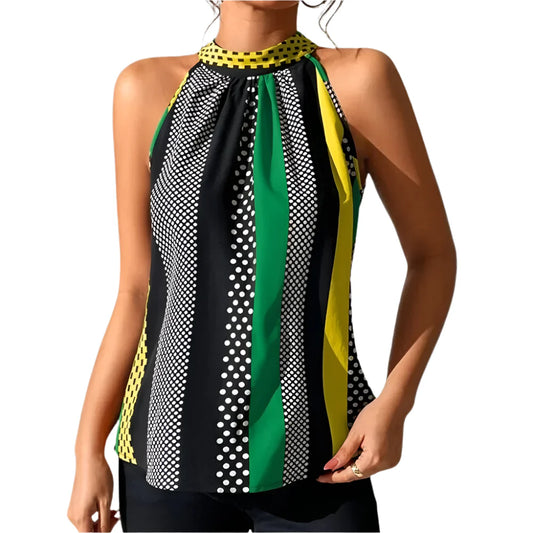 Giada – Women's Sleeveless Halter Top | Lightweight, Chic, and Perfect for Summer Days