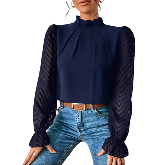 Giorgia – Women's Lightweight Long Sleeve Blouse for All-Day Elegance