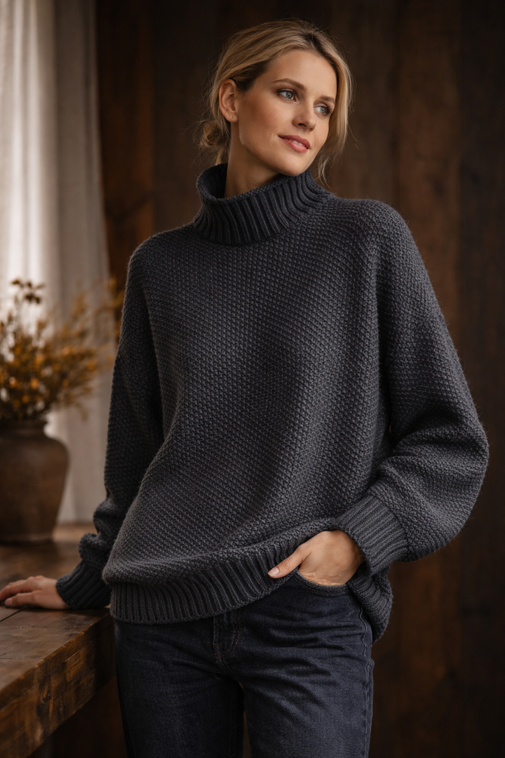 Grace™ | Relaxed Fit Waffle Sweater