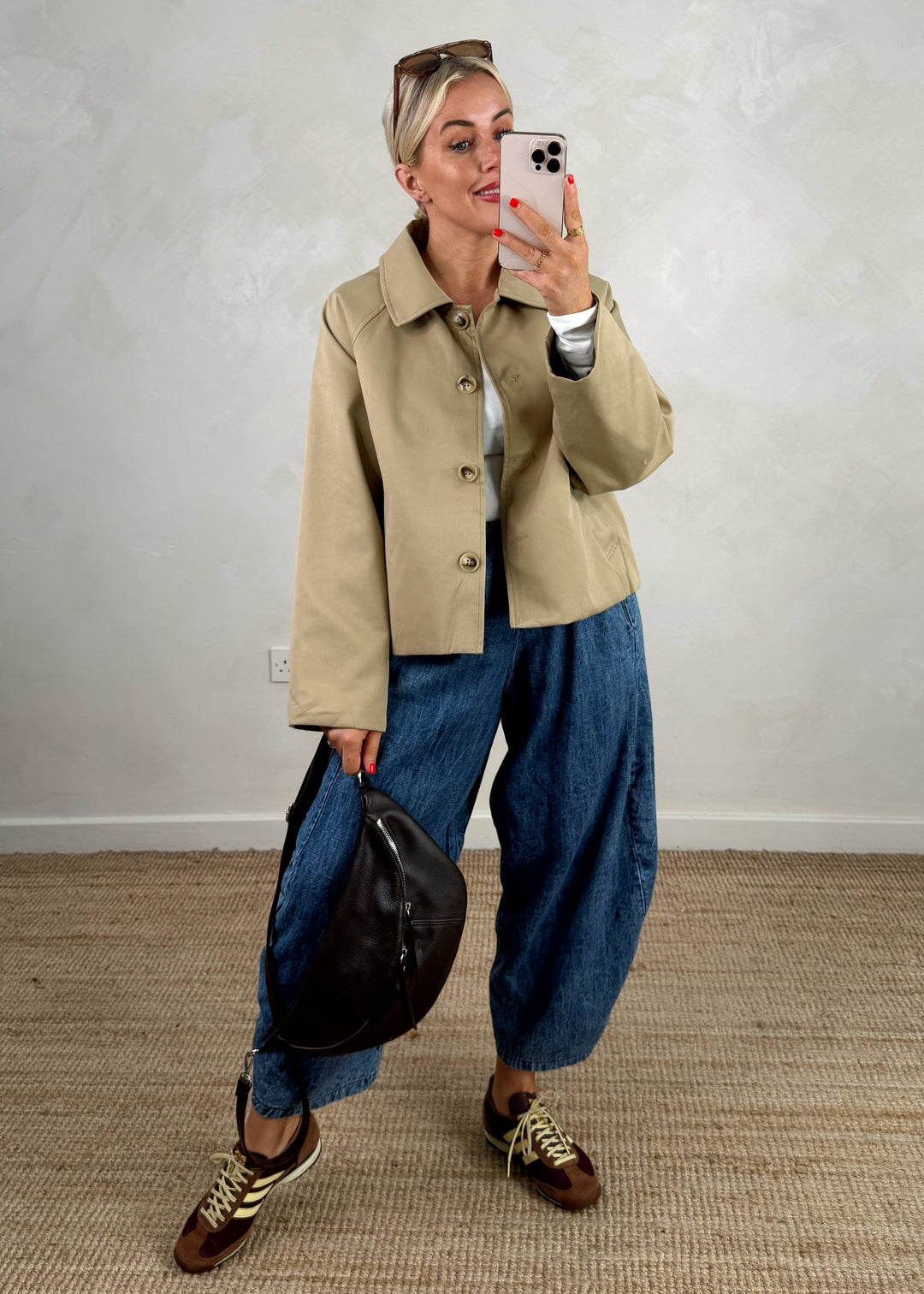 Heavy denim 'barrel leg' Finn - mid blue