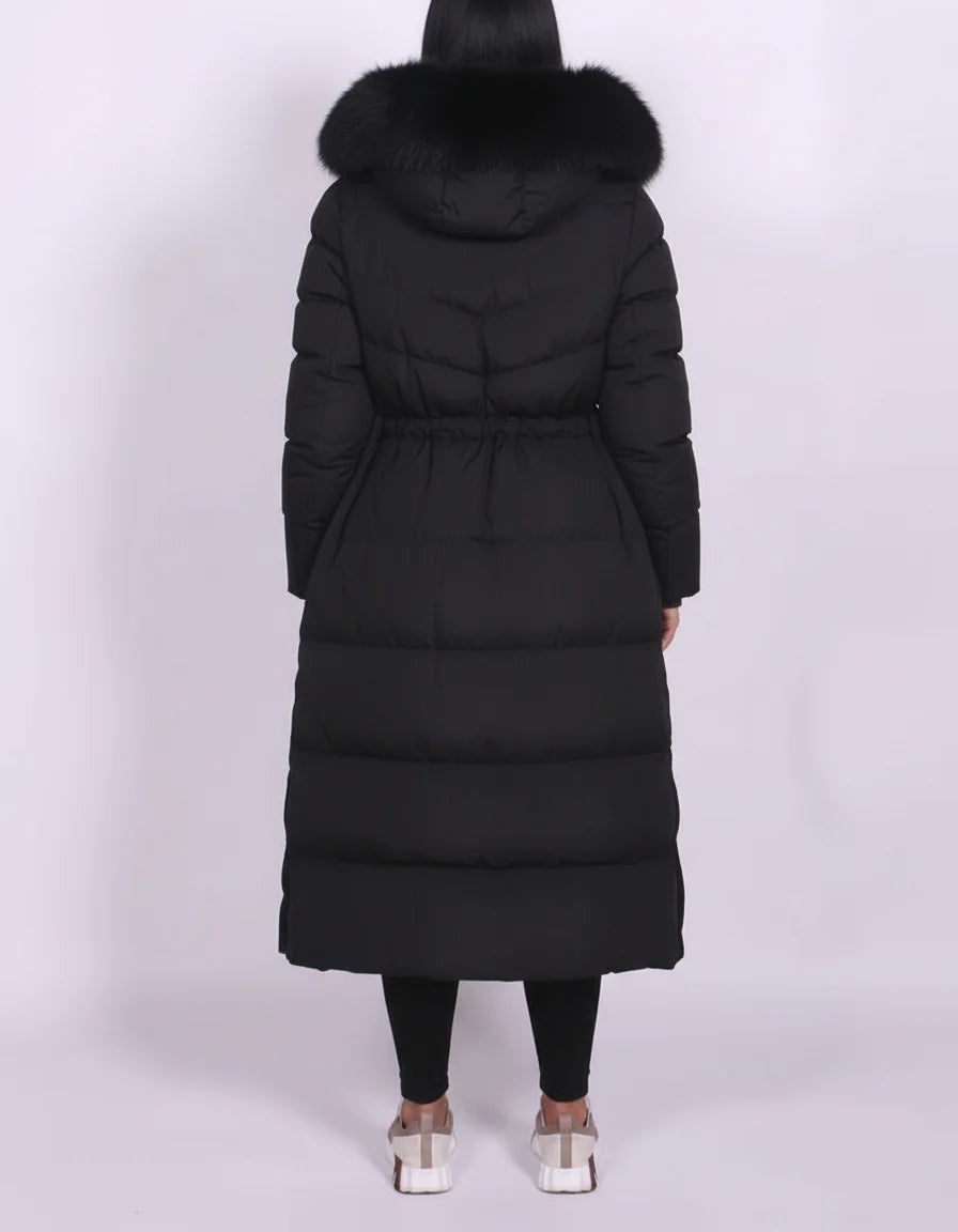 Aurora | Luxe Fur-Collar Long Puffer Coat