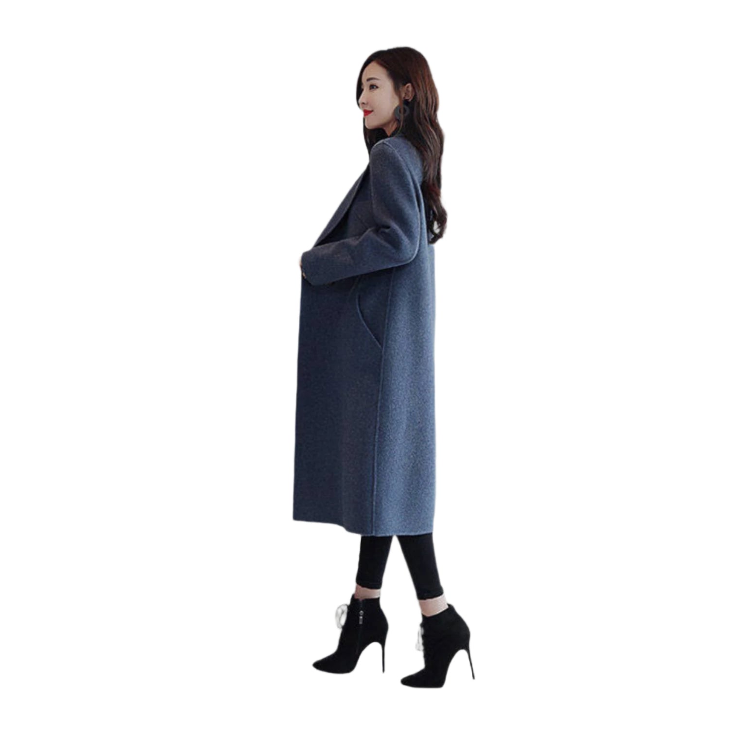 Isabella – Women's Long Wool Winter Coat | Elegant Warm Trench with Lapel Collar