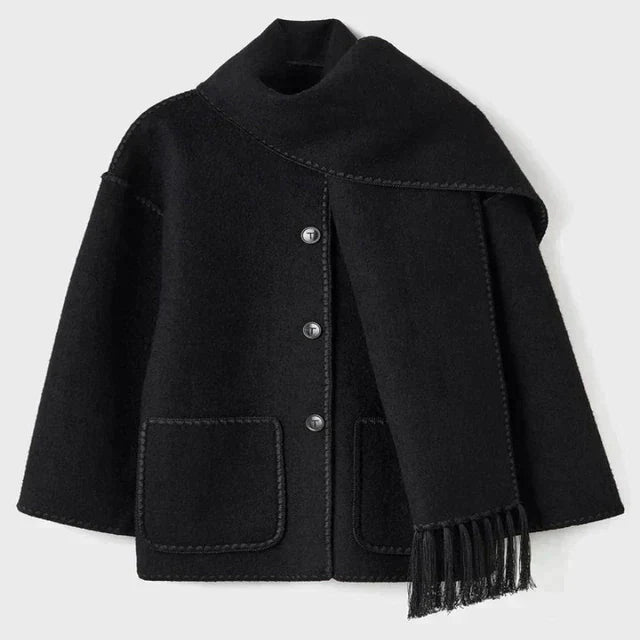 Lornbridge™ - Coat with Elegant Fabric Scarf