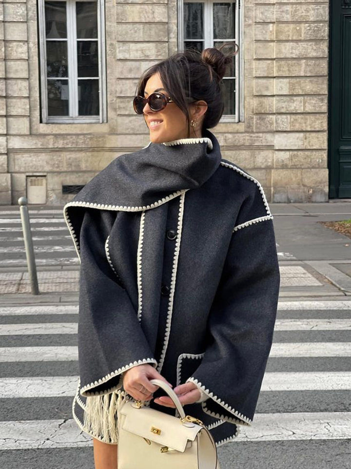 Lornbridge™ - Coat with Elegant Fabric Scarf