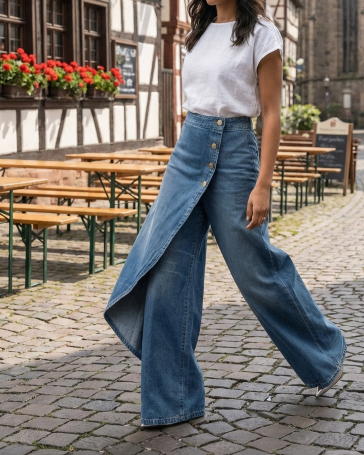 Lornbridge™ - Slim Fit Denim Wrap Jeans
