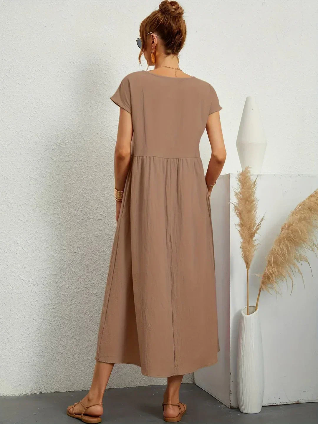 Sophie™ — Fluid Midi Dress Timeless Elegance
