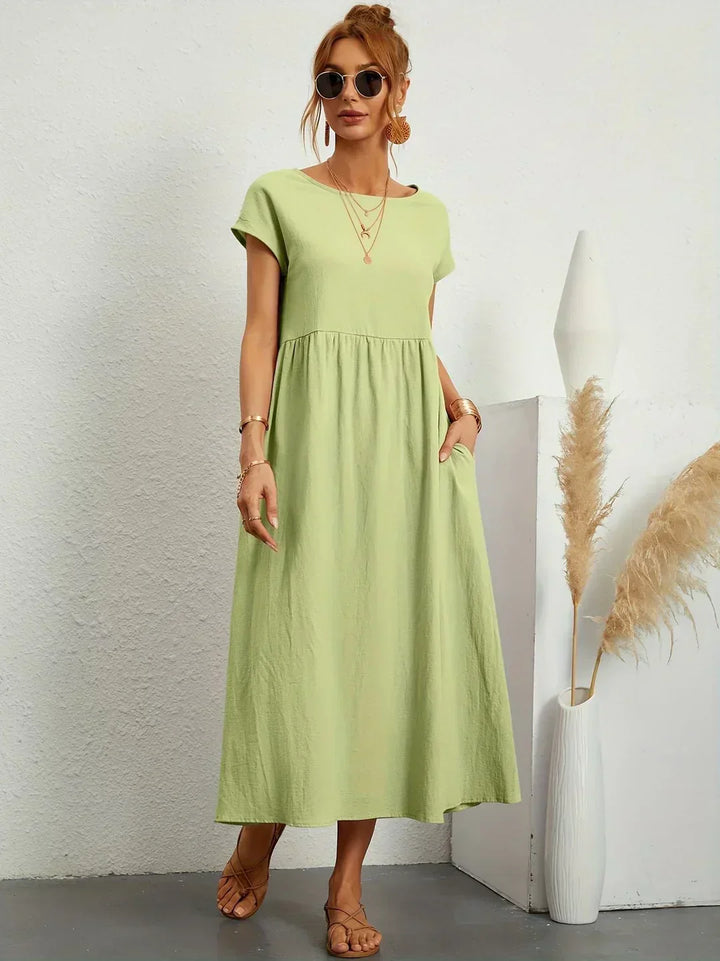 Sophie™ — Fluid Midi Dress Timeless Elegance
