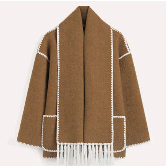 Lornbridge™ - Coat with Elegant Fabric Scarf