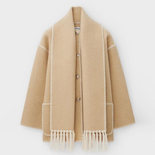 Lornbridge™ - Coat with Elegant Fabric Scarf
