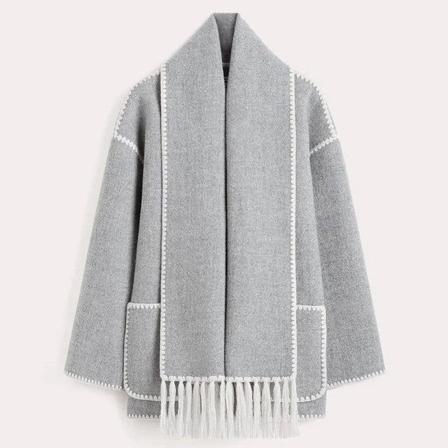 Lornbridge™ - Coat with Elegant Fabric Scarf