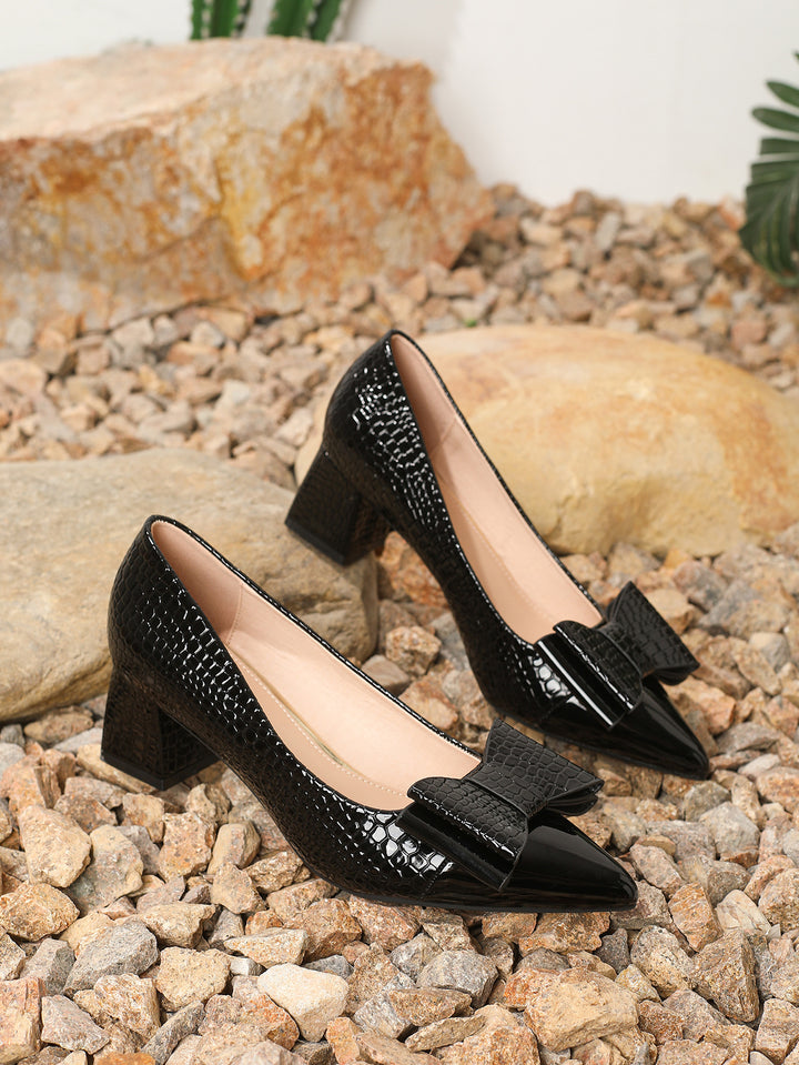 Jasmine™ | Luxe Bow Block Heels