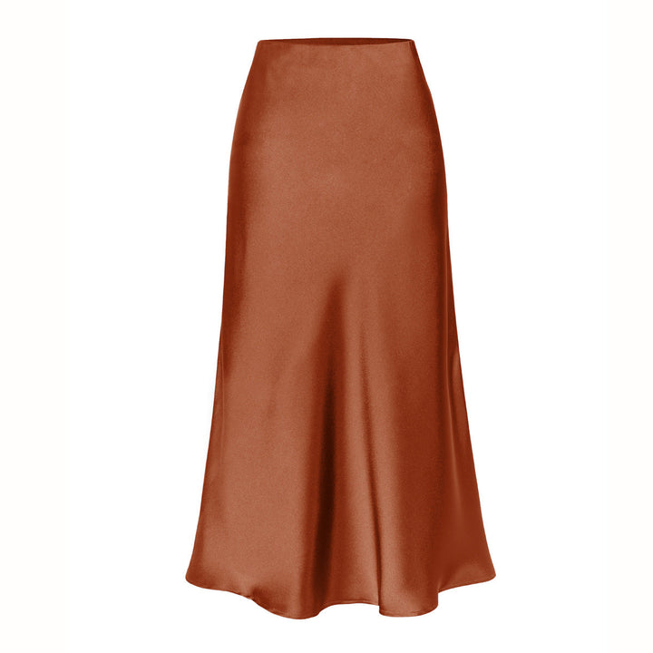 KEITH - Elegant High Waist Side Slit Midi Skirt