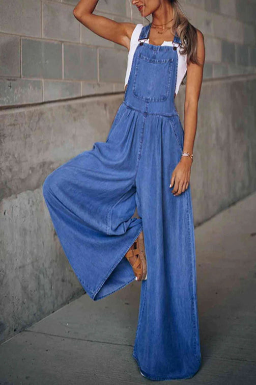 URA - Vintage Wide Leg Fashion Jumpsuit