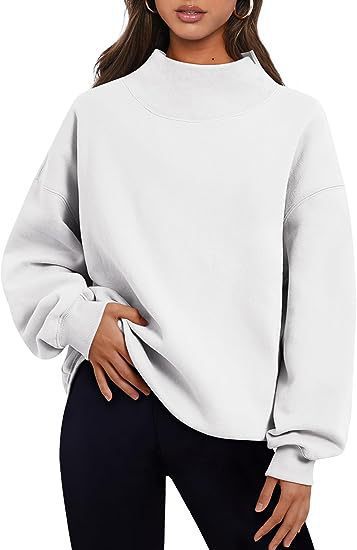 MARYLYN - Women's Oversized Turtleneck Sweatshirt Long Sleeve Pullover