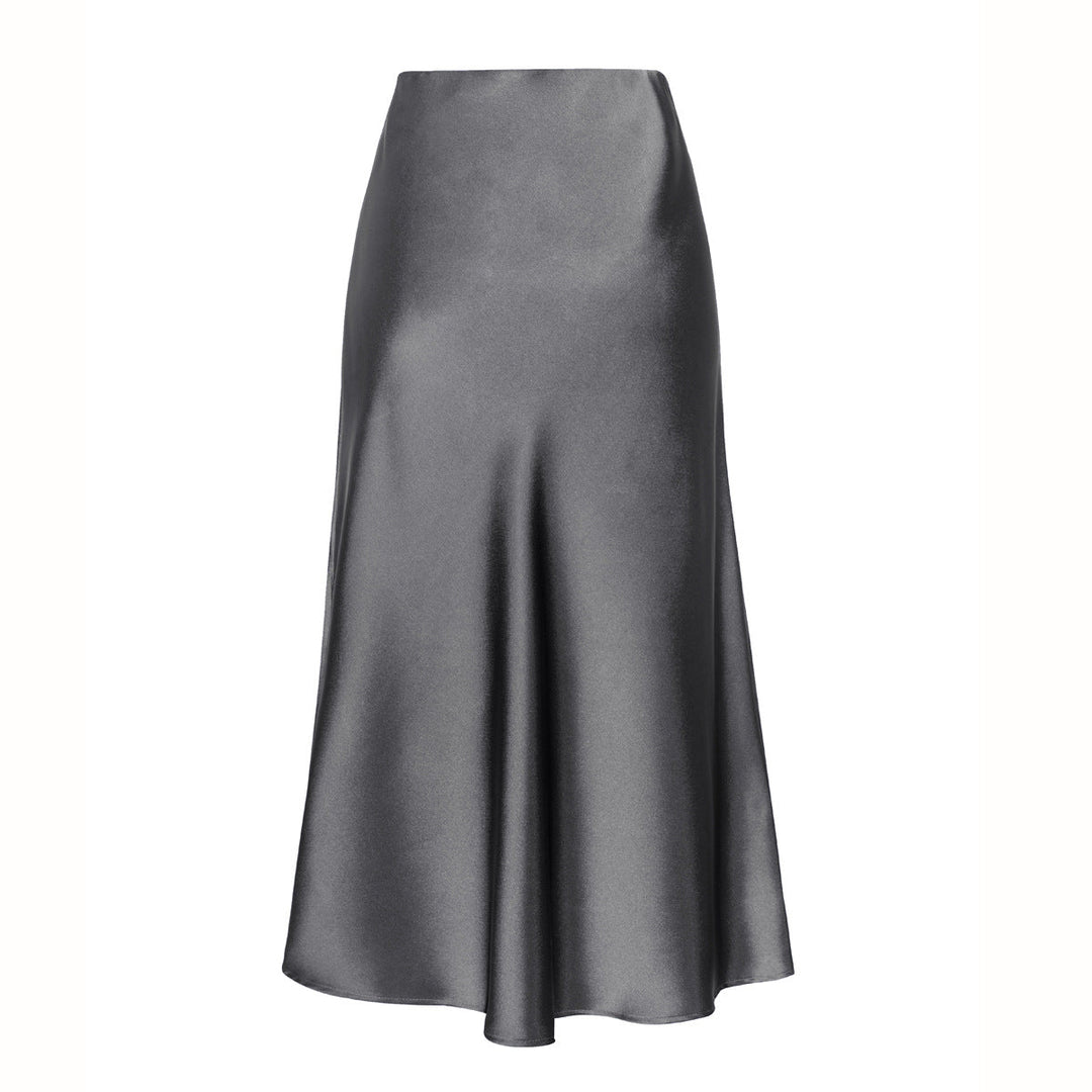 KEITH - Elegant High Waist Side Slit Midi Skirt