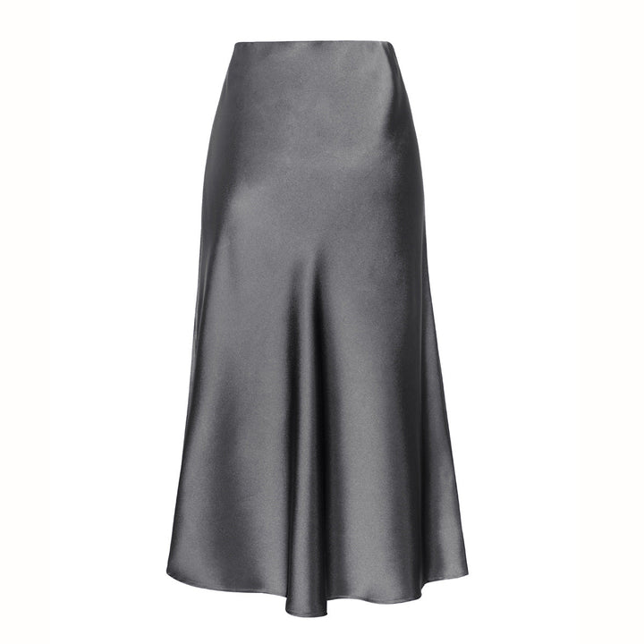 KEITH - Elegant High Waist Side Slit Midi Skirt