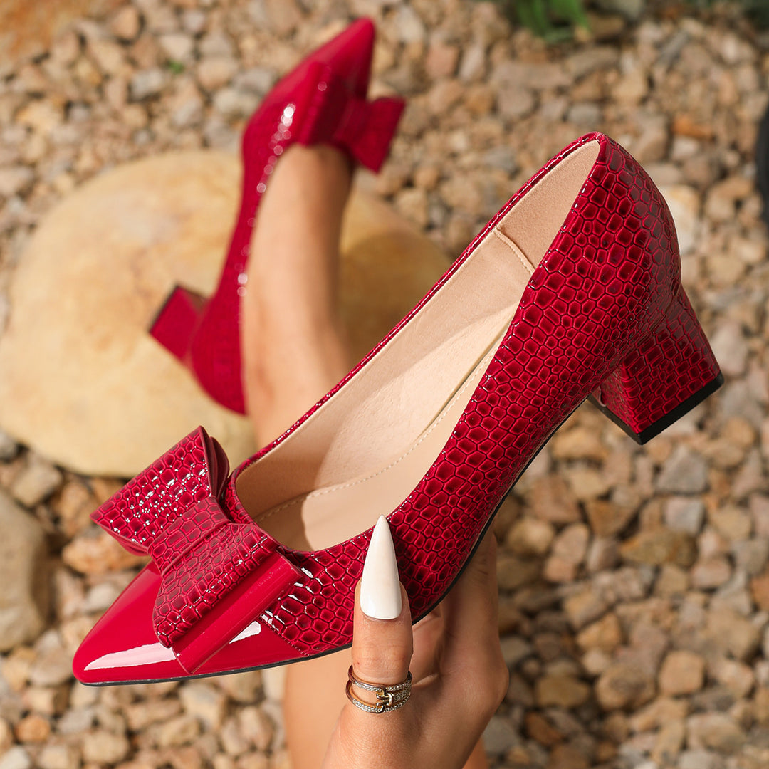 Jasmine™ | Luxe Bow Block Heels