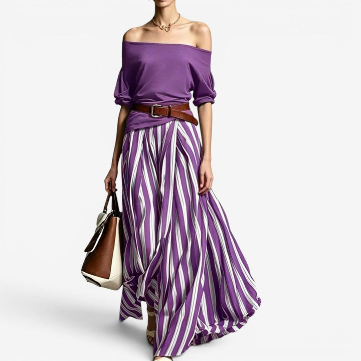 Cindy™ | Striped Skirt and Top Set