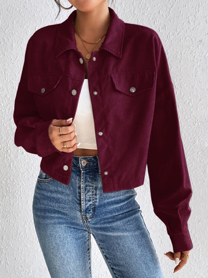 TALLULAH – Vintage Collared Button-Up Jacket