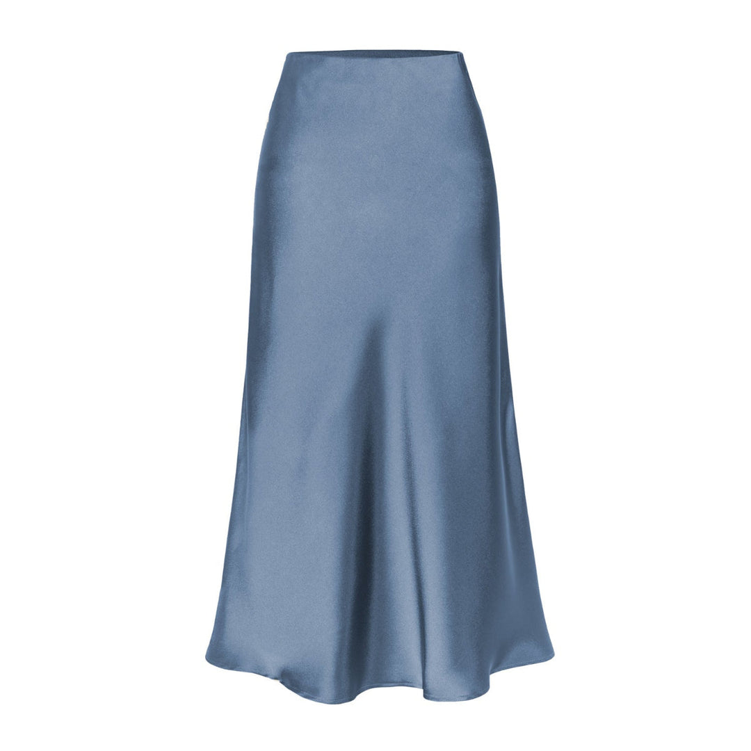 KEITH - Elegant High Waist Side Slit Midi Skirt