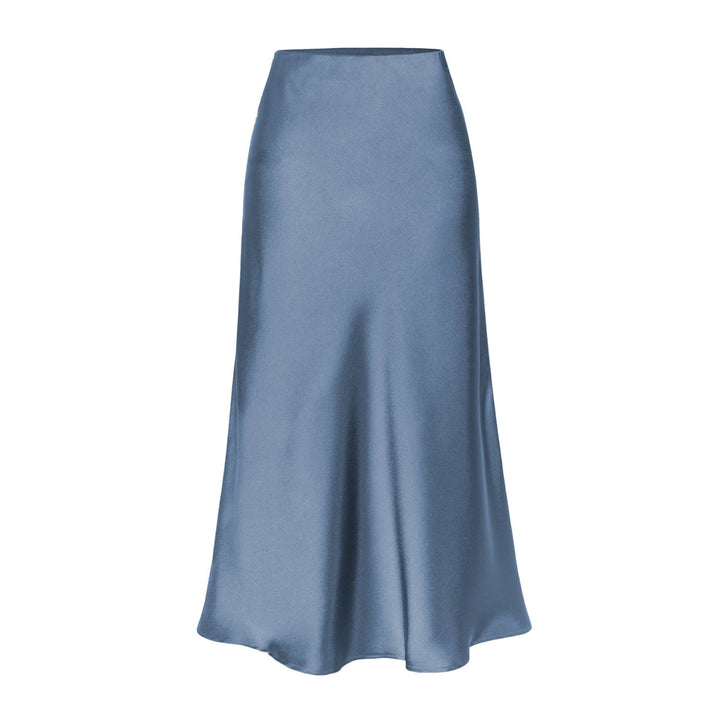 KEITH - Elegant High Waist Side Slit Midi Skirt