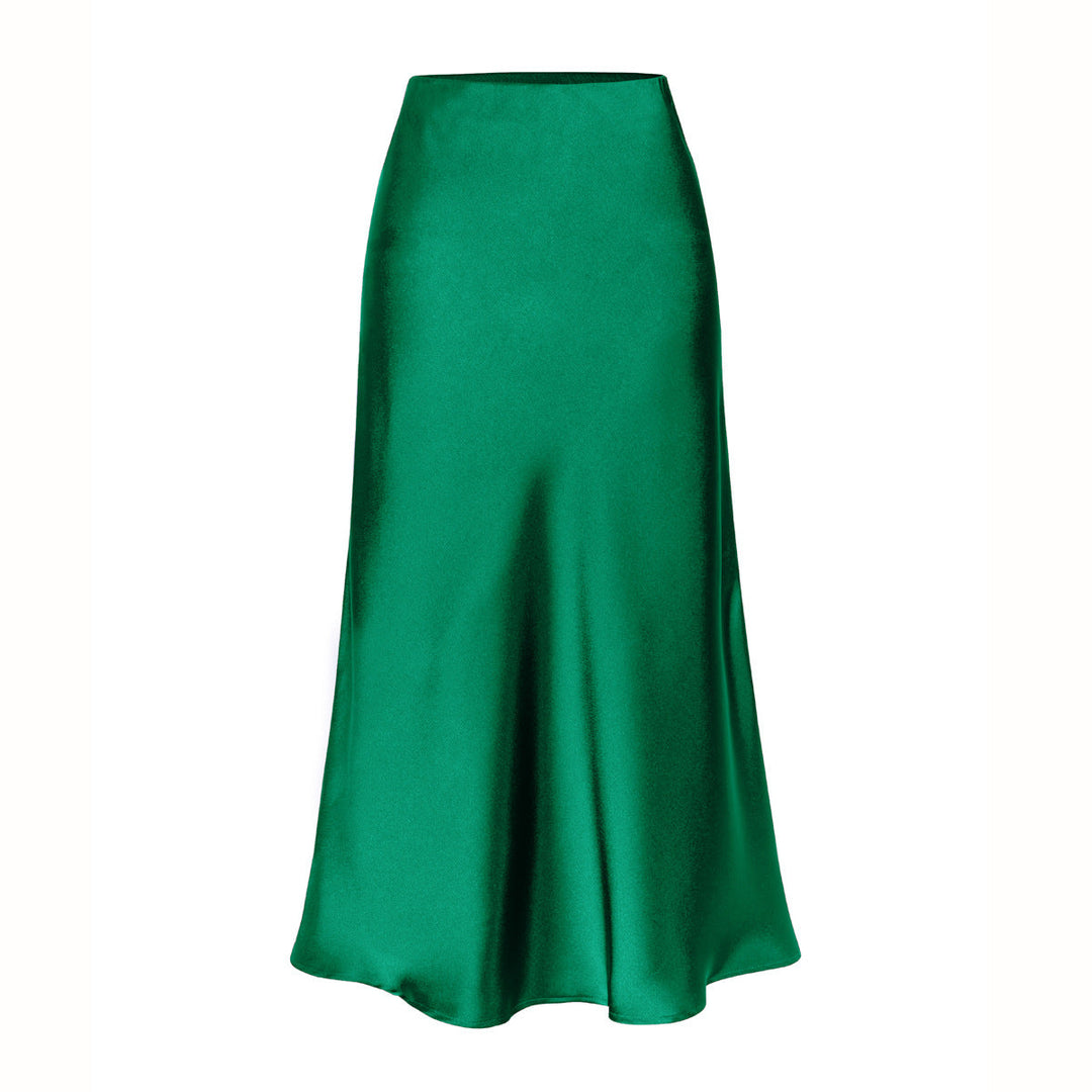 KEITH - Elegant High Waist Side Slit Midi Skirt