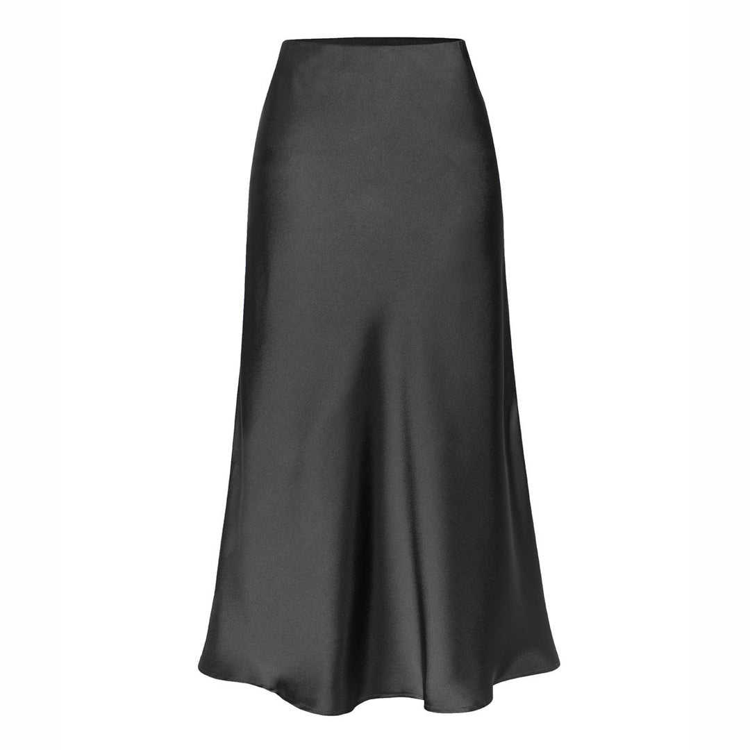 KEITH - Elegant High Waist Side Slit Midi Skirt
