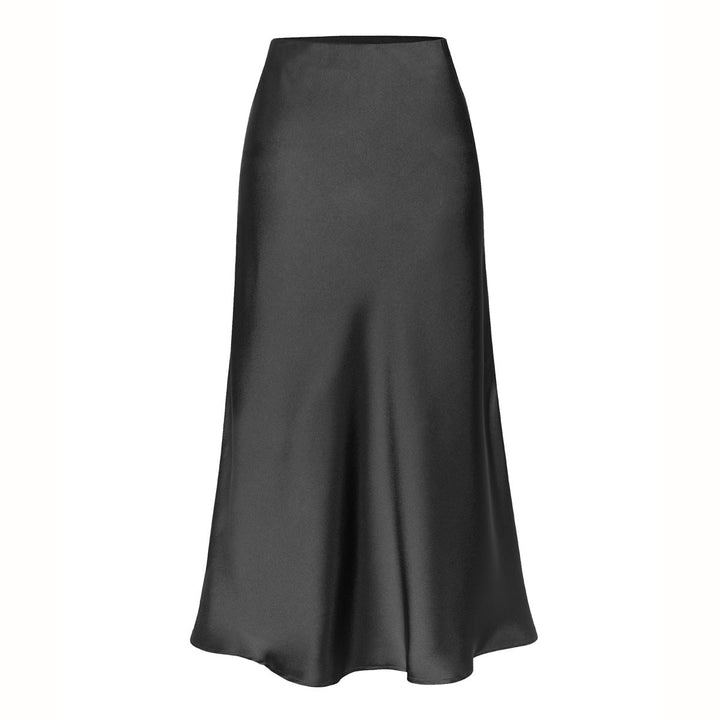 KEITH - Elegant High Waist Side Slit Midi Skirt