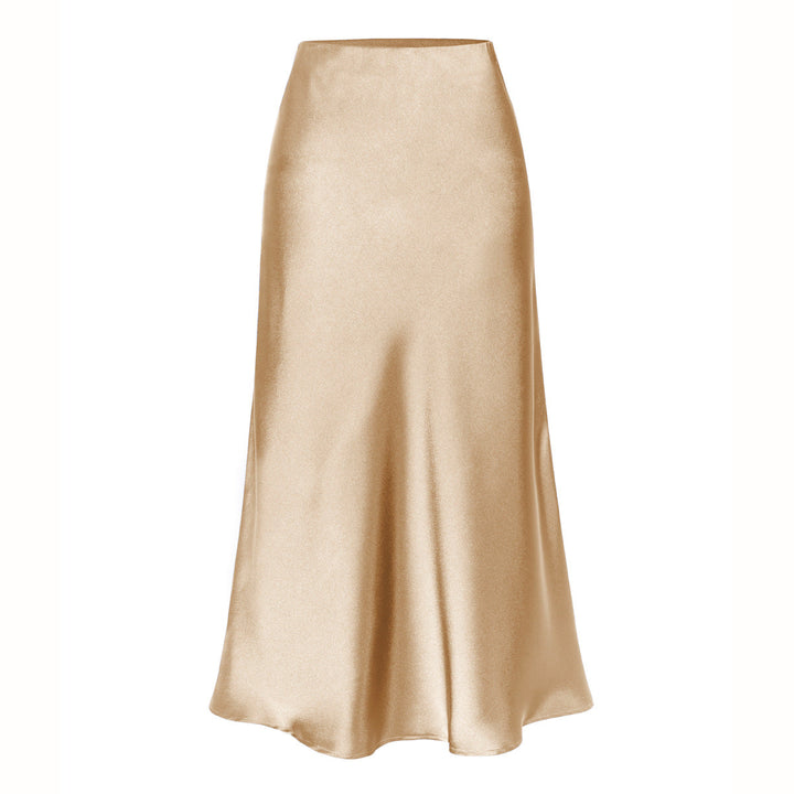 KEITH - Elegant High Waist Side Slit Midi Skirt