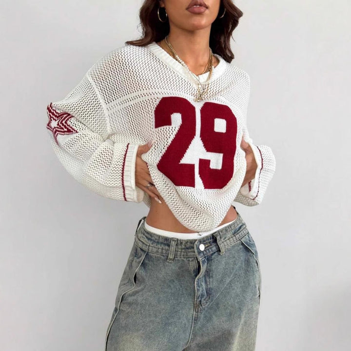 ALON – Retro Long Sleeve Pullover Sweater