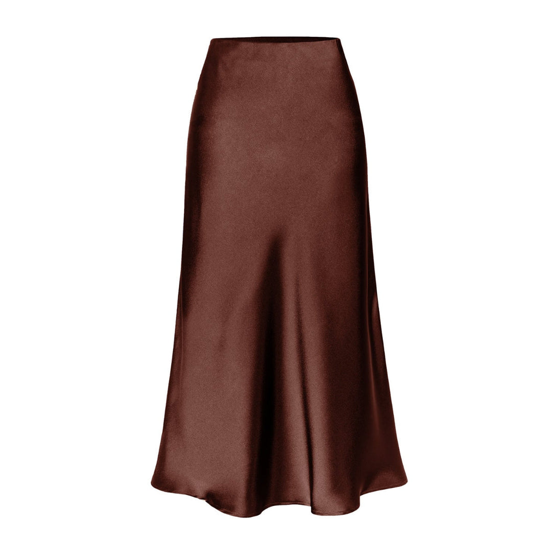 KEITH - Elegant High Waist Side Slit Midi Skirt