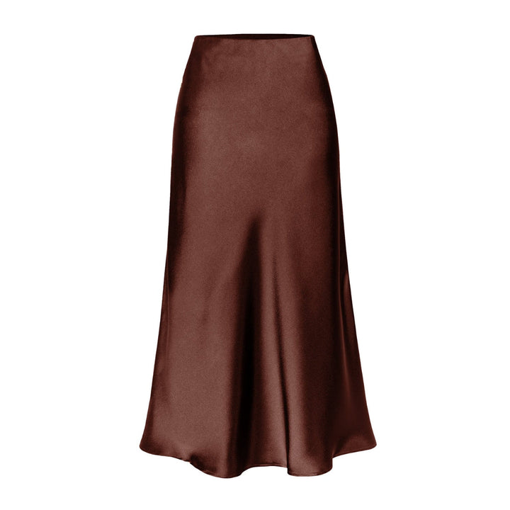 KEITH - Elegant High Waist Side Slit Midi Skirt