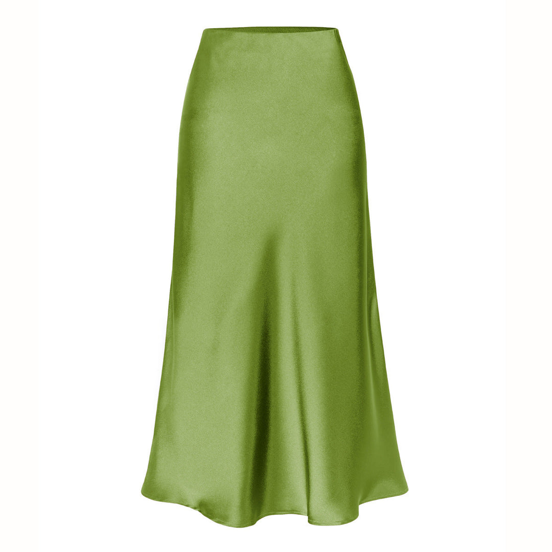 KEITH - Elegant High Waist Side Slit Midi Skirt