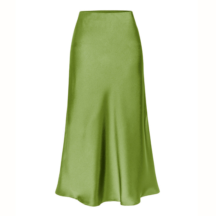 KEITH - Elegant High Waist Side Slit Midi Skirt