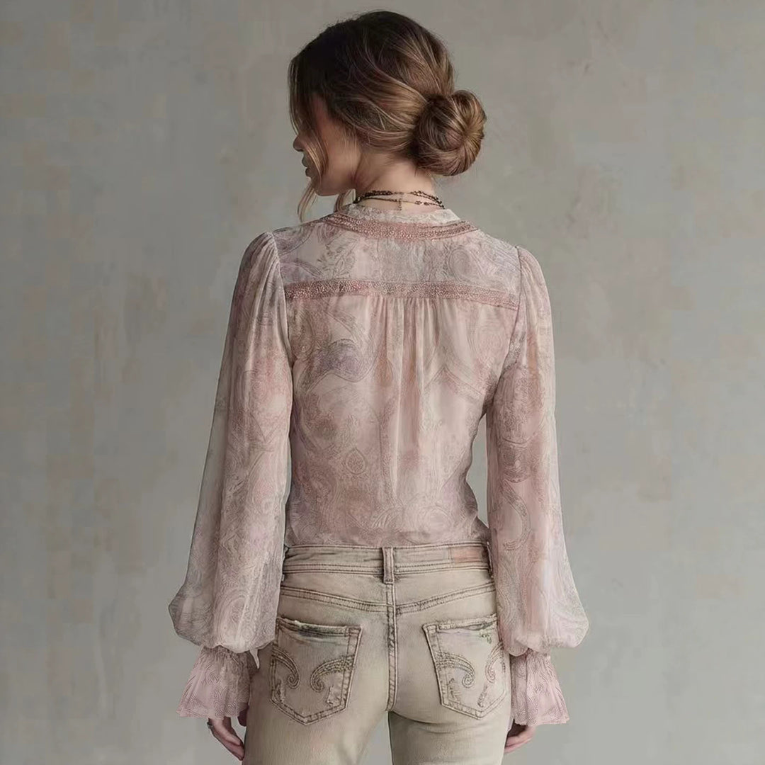 Valentina™ | Silk Chiffon Elegance Blouse