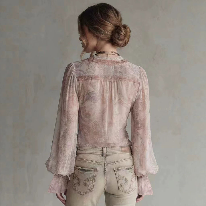 Valentina™ | Silk Chiffon Elegance Blouse