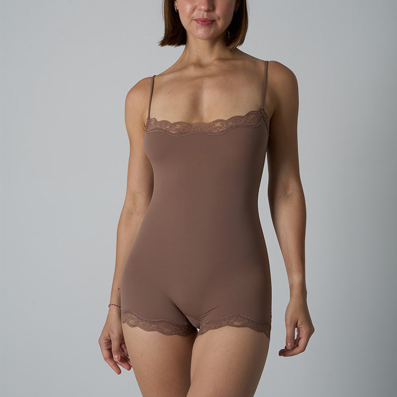 MARILYN - Chic Slim Seamless Spaghetti Strap Bodysuit