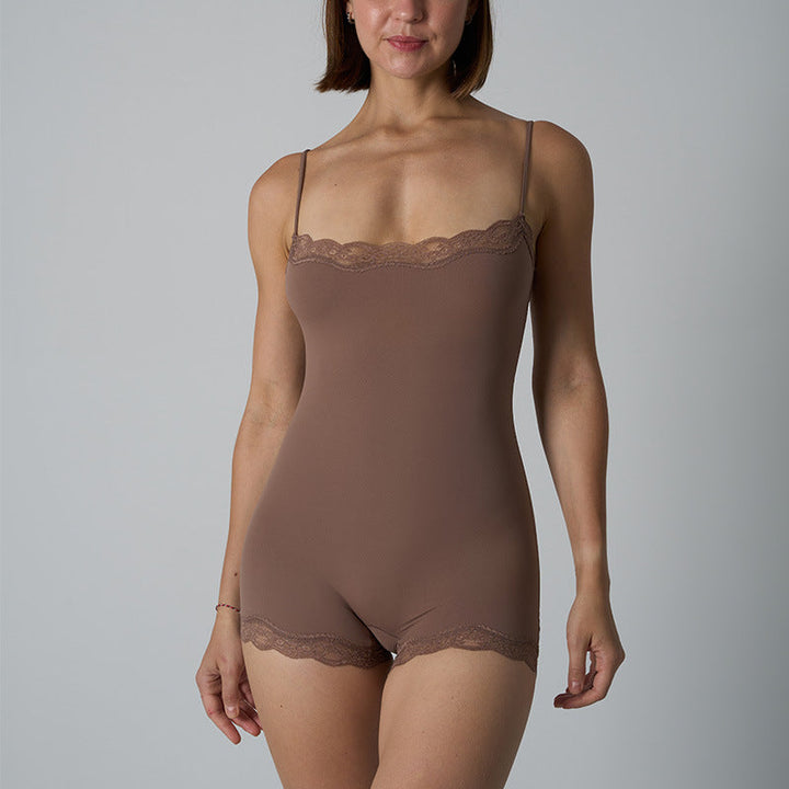 MARILYN - Chic Slim Seamless Spaghetti Strap Bodysuit