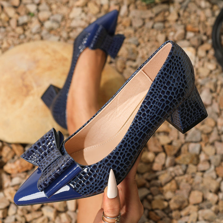Jasmine™ | Luxe Bow Block Heels