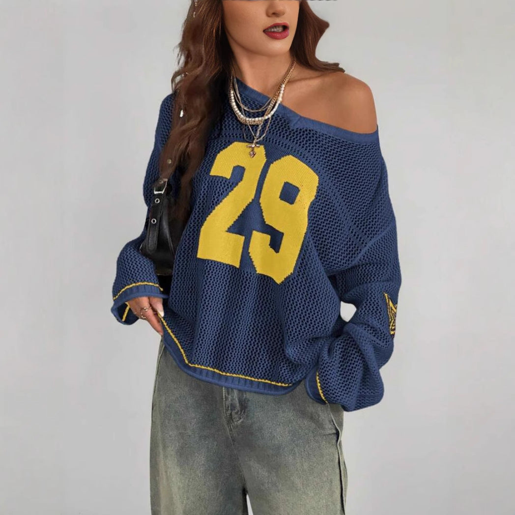 ALON – Retro Long Sleeve Pullover Sweater