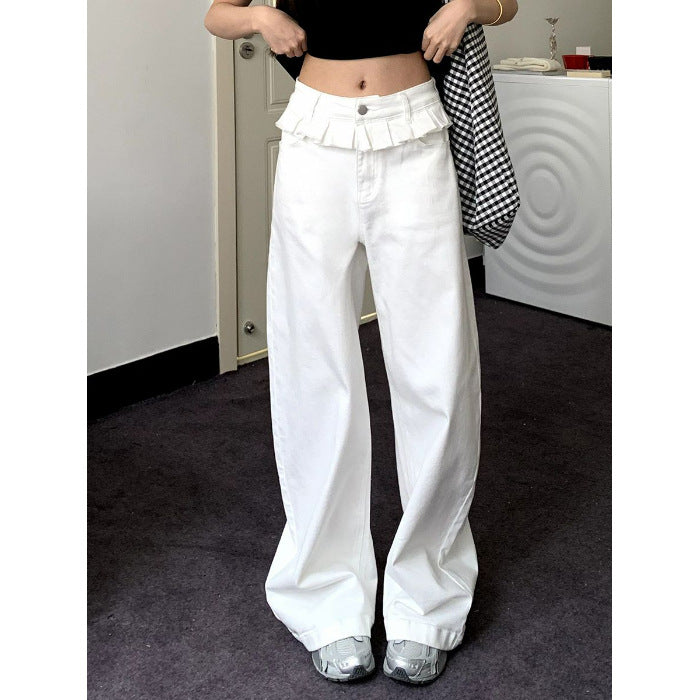 PAISLEY – Elegant Lace-Trimmed Wide-Leg Jeans