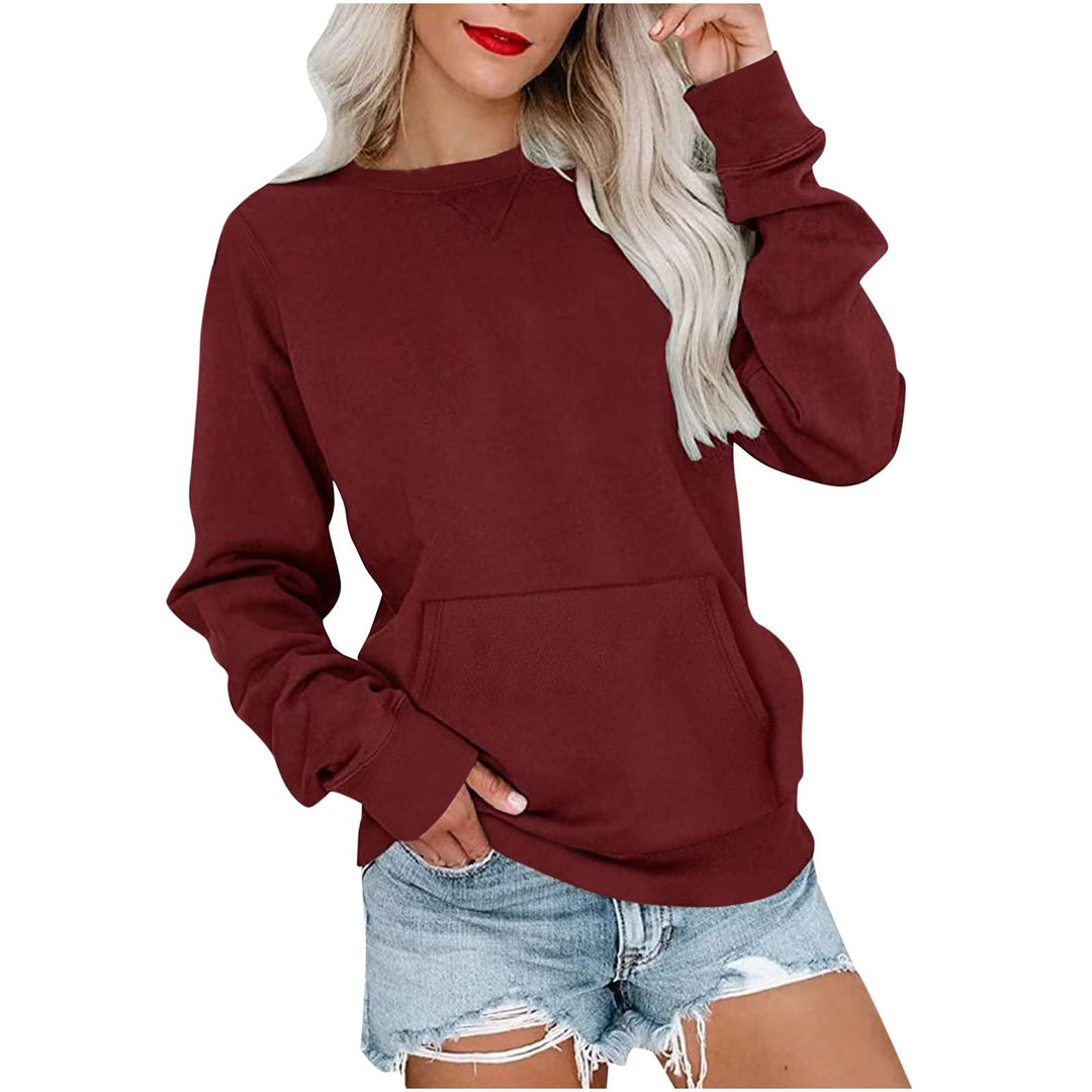 ERMA - Women's Lightweight Crewneck Hoodless Sweatshirt
