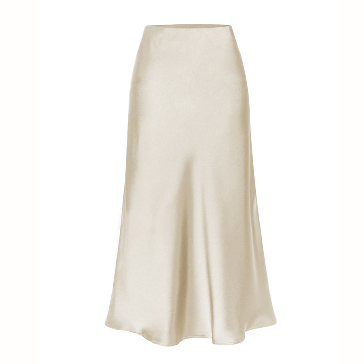 KEITH - Elegant High Waist Side Slit Midi Skirt