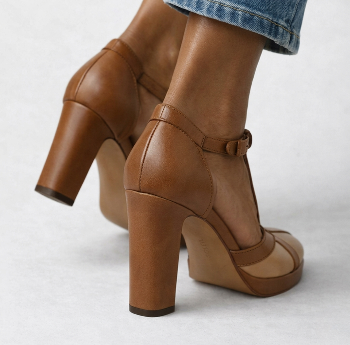 Nellie™ - Elegant T-Strap High Heel Pump
